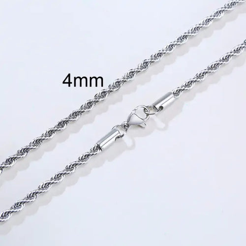 Load image into Gallery viewer, Men&#39;s Long Stainless Rope Necklace
