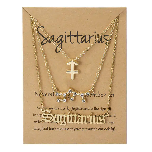 Zodiac Sign Pendant Necklace